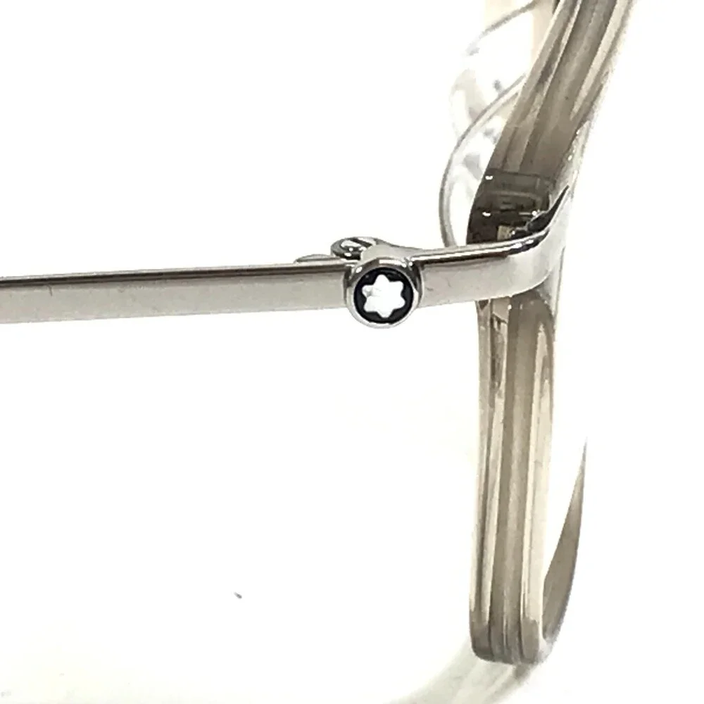 Montblanc Eyeglasses Frame MB0315OA 008 Clear Brown Silver Asian Fit 56-17-150